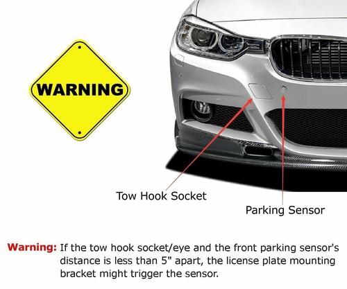Bumper Tow Hook License Plate Tag Mount Bracket For Porsche Macan 2022-2025 New - Picture 11 of 12