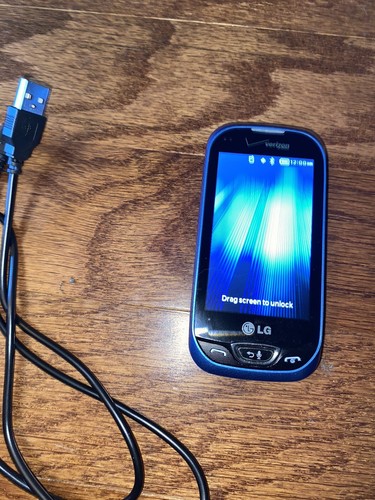 LG Extravert 2 II VN280 - Blue and Silver ( Verizon ) Cellular Slider Phone