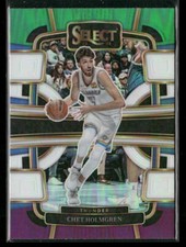 2023-24 Panini Select #41 Chet Holmgren Green White Purple Prizms Thunder