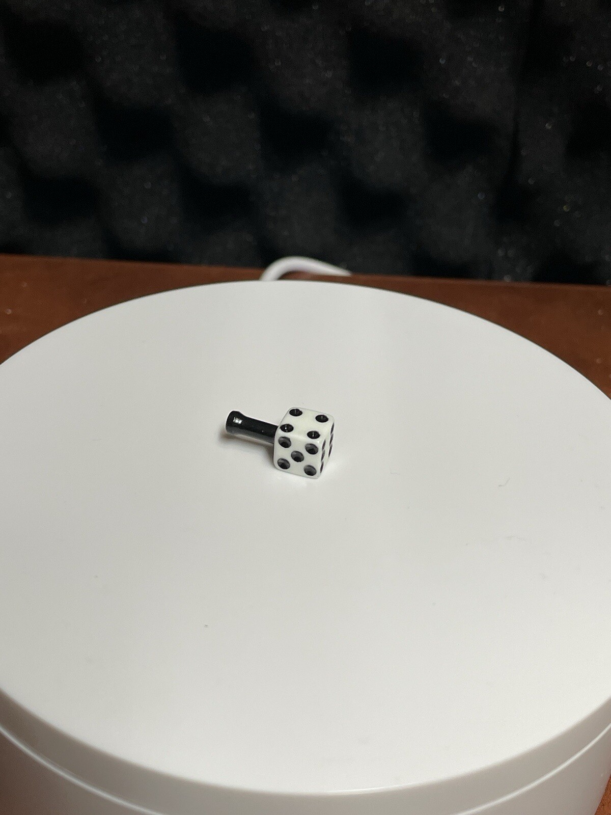 Resin Dice Brake Cable End Cap White Glow In The Dark. BMX & Other Bikes (D117)