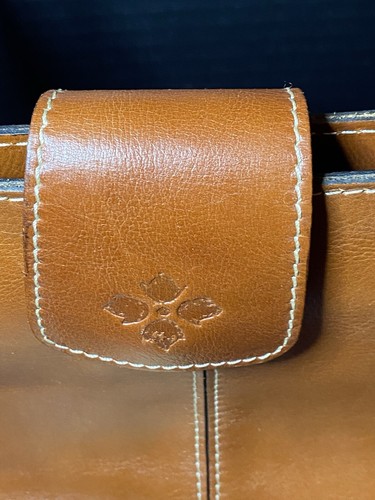 Patricia Nash Rienzo Satchel Heritage Brown Double Handle Italian Leather - Picture 3 of 15