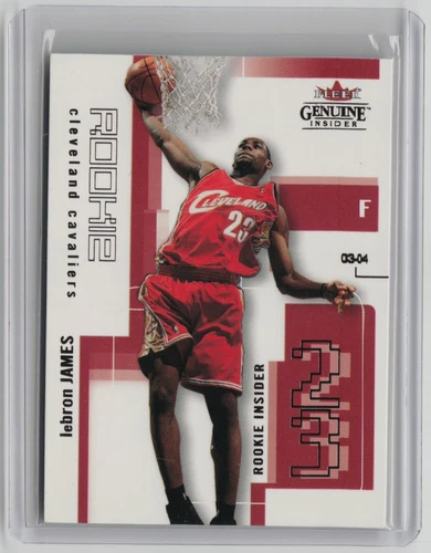 LeBRON JAMES 2003-04 Fleer Genuine ROOKIE INSIDER RC 307/499 Cavaliers #104
