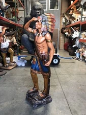Tobacco Indian Cigar Store Display Life Size Statue Western Theme Prop Display
