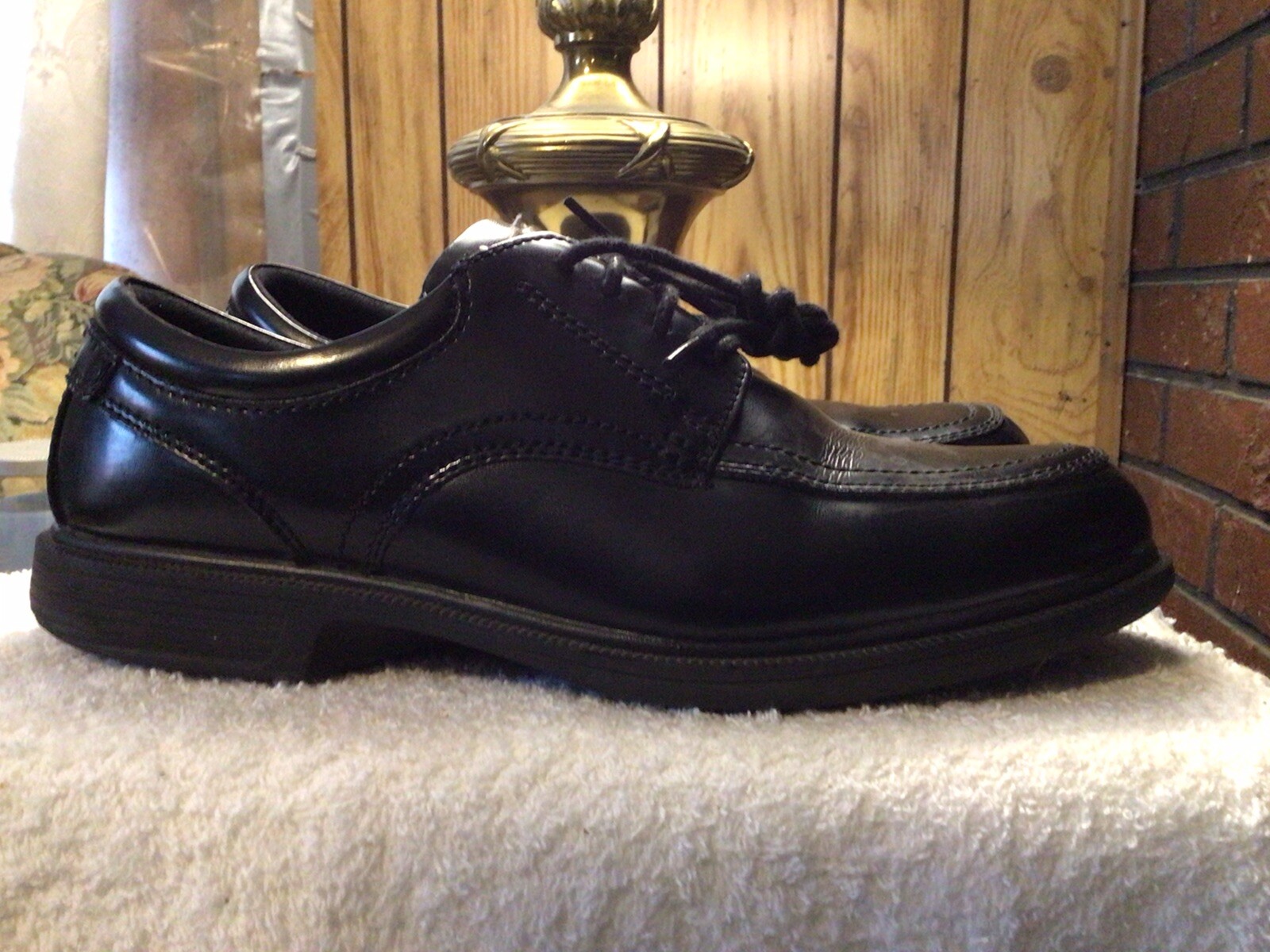 SAOLA Oxford da uomo Nunn Bush KORE BOURBON STREET punta con lacci in pelle nera taglia 9M