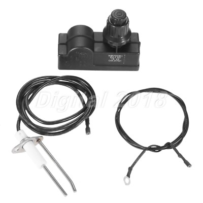 Fire Pit Igniter Stove Grill Burner 2 Outlets Push Button Ignition Switch Kit