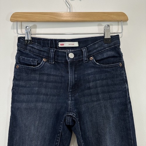 Levi's 511 Jeans Kids 6-7 YO (W24 L22) Slim Blue Denim Zip Fly Adjustable Waist - Picture 8 of 14