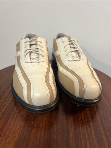 ECCO Hydromax Beige/ Tan Leather Women's Golf Shoes Size 40 EU 9/9.5 US - Picture 12 of 14