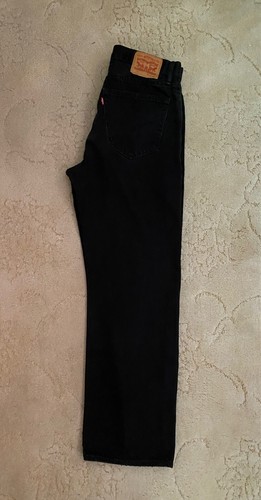 Levi’s 751 Mens Black Denim Jeans W36 L32 Straight Leg Classic Fit