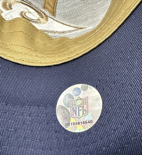 NFL RAMS Mütze/Kappe Haken & Schlaufe verstellbar, marineblau/gold Borte 100 % Baumwolle, schön! - Bild 4 von 17