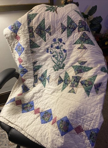 Vintage L.L. Bean Twin Patchwork Quilt -All Cotton-Great Shape! 64”X 82”, Nice - Picture 11 of 24