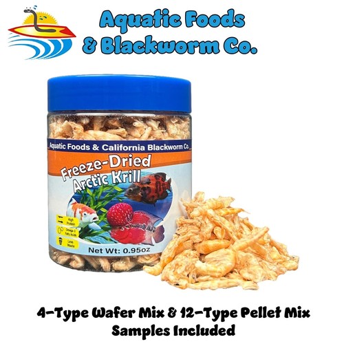 Freeze-Dried Arctic Krill. With FREE 12-Type Pellet Mix & 4-Type Wafers Mix - Picture 5 of 7