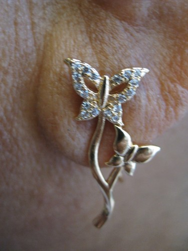 Earrings with Fish Hook type backs & CZs 5 designs U choose from 14K Gold Plated - Picture 8 of 12