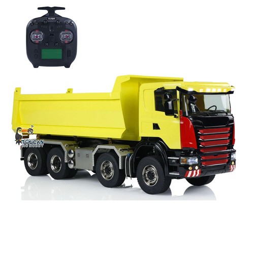 Metal 1/14 Hydraulic RC Roll Off Dumper Truck 8x8 Differential Lock Axles 3Speed - Bild 4 von 12