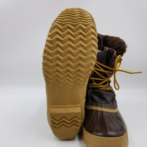 Stivali Sorel Duck Vintage Uomo 11 Made in Canada Marrone Impermeabili Fodera Rimovibile - Foto 17 di 21