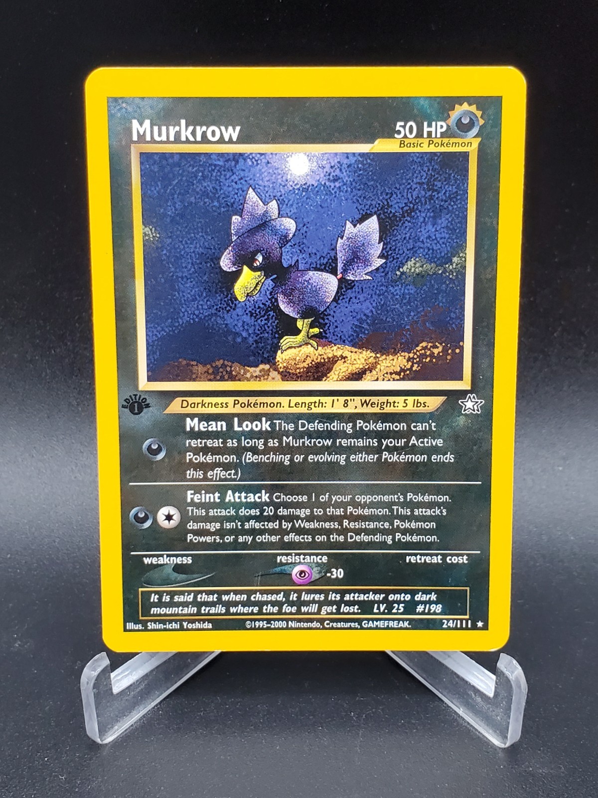 2000 Pokemon Neo Genesis 1st Edition #24/111 Murkrow Rare NM