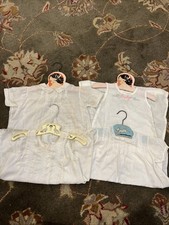 Vintage 1940's Children's Clothing with Wooden And Plastic Hangers
