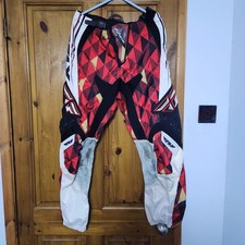 Fly Racing Kinetic Inversion Motocross Pants Red Black Geometric MX Size 32