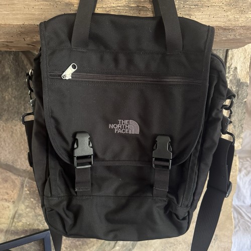 Vintage The North Face Black Canvas Messenger Bag Laptop Bag Briefcase RARE 2000 - 第 2/18 張圖片