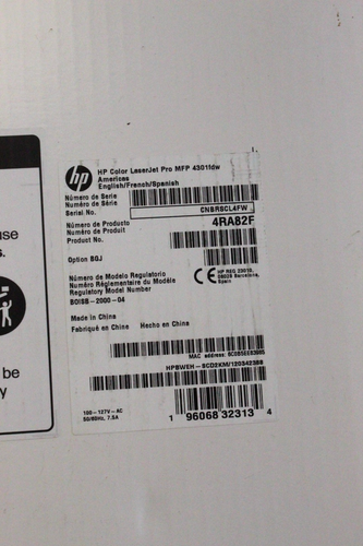 HP Color LaserJet Pro MFP 4301fdw All-In-One Printer White/Blue (4RA82F#BGJ) NEW - Picture 2 of 2