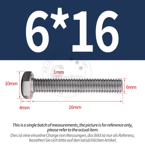 Sechskantschrauben Linksgewinde  M4-M16 DIN 933 Maschinenschraube  Edelstahl V2A - Picture 34 of 108