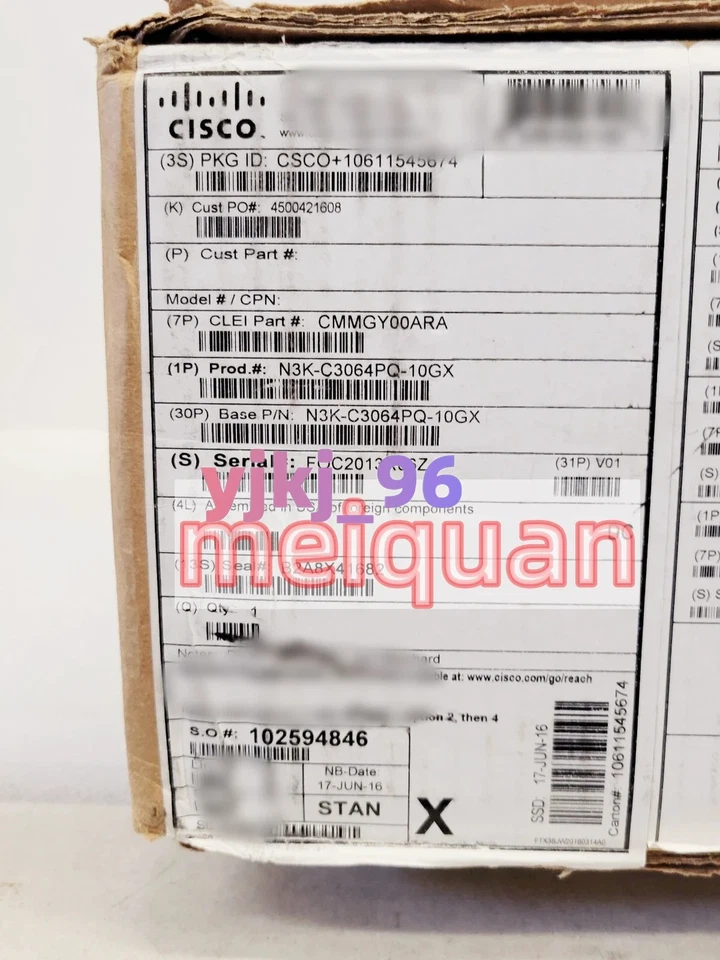 Cisco Nexus N3K-C3064PQ-10GX 48 SFP+ 4 QSFP+ w/ Dual DC • - Image 2 of 4