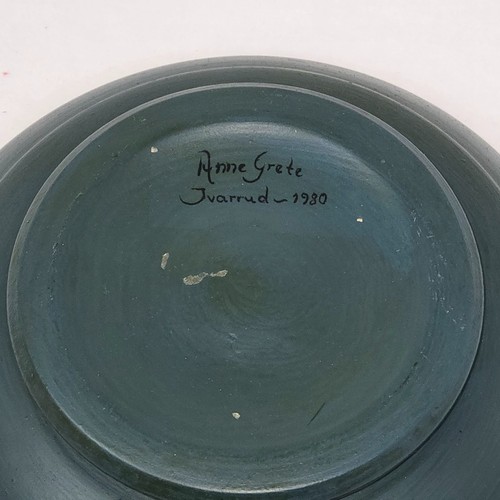 VINTAGE 1980 ANNE GRETE IVARRUD NORWEGISCHE VOLKSKUNST ROSEMALING HOLZSCHALE - Bild 8 von 8