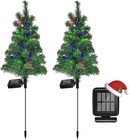 Solar Christmas Tree Outdoor Decorations Garden Stake Lights Green 