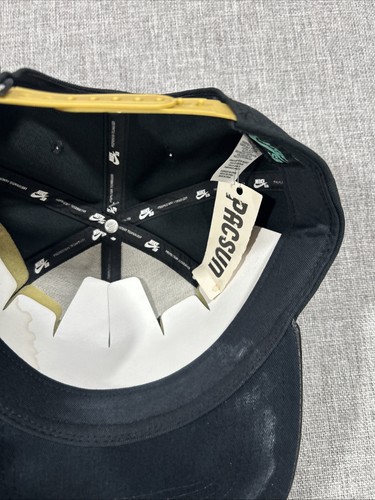 Nike SB Snapback Mütze schwarz gold Logo Straußenkrempe selten Skateboarding Cap neu mit Etikett - Bild 7 von 12
