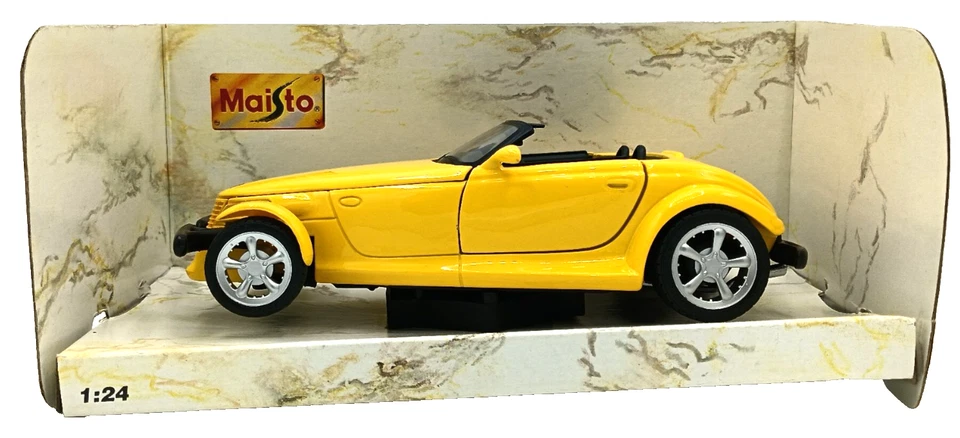 Maisto 1997 Yellow Plymouth Prowler 1/24 Diecast Model Special Edition c - Image 2 of 4