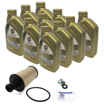 Oil Change Kit With Filter LR133455, OE Castrol EDGE Pro 0W20 Oil & Window Cling