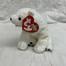 TY BEANIE BABY "AURORA" THE POLAR BEAR WITH TAGS 2000 Bin Kept Free Shipping