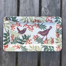 Emma Bridgewater Rowan Berries Wren Blackbird Birds Oblong Plate Brand New 1st