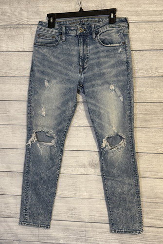 American Eagle Herren AirFlex Jeans 31x30 Light Wash Distressed Stretch EC - Bild 4 von 8
