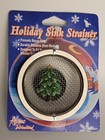 *RARE* Stainless Steel Christmas Tree Kitchen Sink Strainer Mesh Holiday Vintage