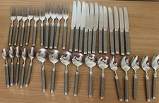 Laslo Mikasa Japan Stainless Flatware Braid 40 Pieces