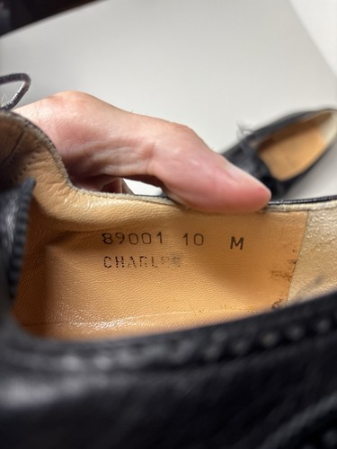Oxford Bruno Magli Charles Uomo 10 M Nero Punta a Cappuccio Made In Italy - Foto 13 di 14