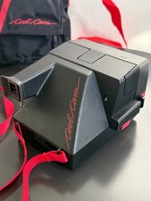 Vintage Polaroid Cool Cam 1988 Red Black Camera in box with bag