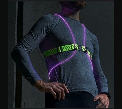 Gilet di sicurezza NOXGEAR TRACER 2LED multicolore illuminato corsa ciclismo passeggio - NUOVO - Foto 4 di 19