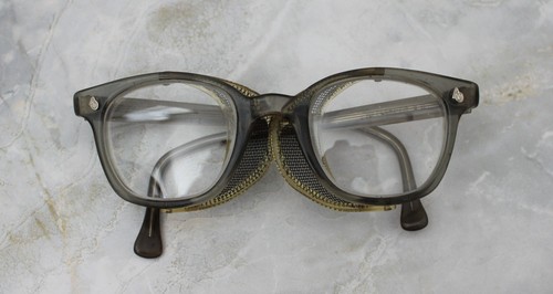 Markenlose Vintage Schutzbrille ohne Sehstärke mit Seitenschutz Unisex