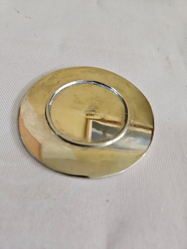 Vintage Alpaka Mexiko Abalone Muschel Intarsien auf Silber Demitasse und Untertasse - Bild 6 von 11