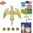 Gold Flag Pole Eagle Ornament - Aluminum Alloy Finial for 20-30ft Poles