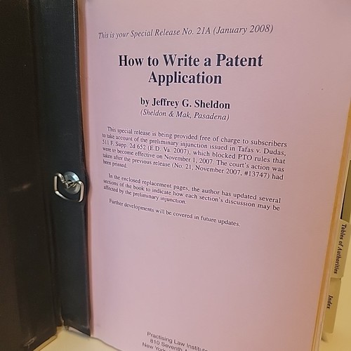 How to Write a Patent Application Jeffrey G Sheldon 2007 Ringbound PLI G6-2009 - Imagen 12 de 16
