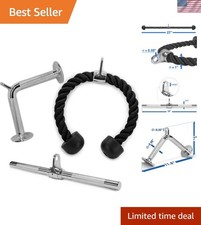 Cable Machine Attachment, Row Handles, Tricep Rope, Straight Bar, V Bar, LAT ...