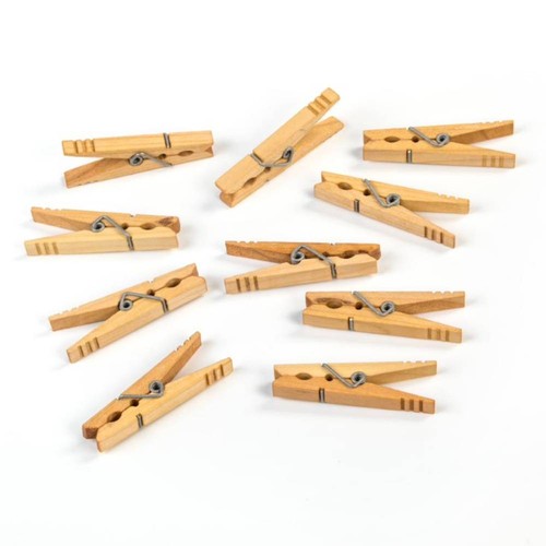 Kevin’s Quality Spring Wooden Clothespins, Heavy Duty Clothespins, 10 Pack - Picture 1 of 4