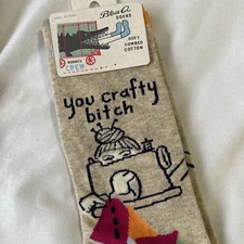 Blue Q You Crafty B*tch - funny Women's Crew Sock