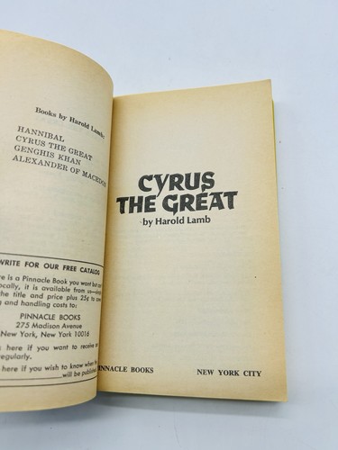 Cyrus The Great by Harold Lamb Pinnacle First Printing Sept 1976 Ken Kelly Cover - Picture 5 of 12