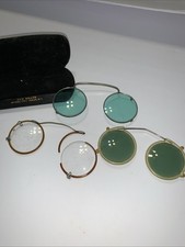 Three Pairs Of Clip On Sunglasses Vintage. Two In Good Condition.