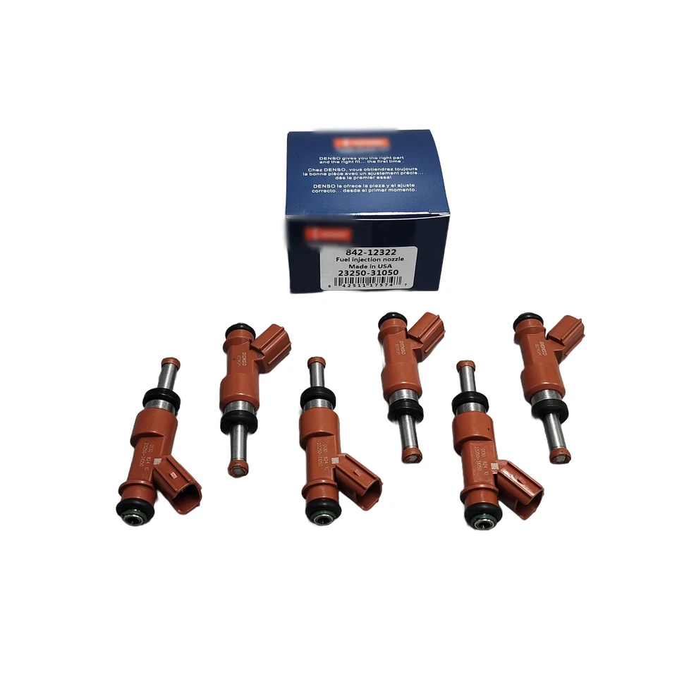 NEW OEM DENSO 6 FUEL INJECTORS FOR TOYOTA LEXUS 3.5L V6 (23250-0P040) Foto 2 de 4