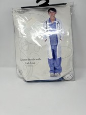 Underwraps Costumes Doctor Scrubs With Lab Coat Childs Large 10-12 New