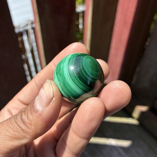 74g 32mm Natural Congolian Malachite Sphere - Picture 13 of 16